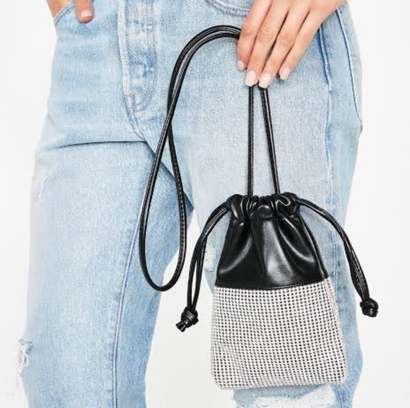 New dolls kill blinged rhinestone drawstring bag - Picture 2 of 4